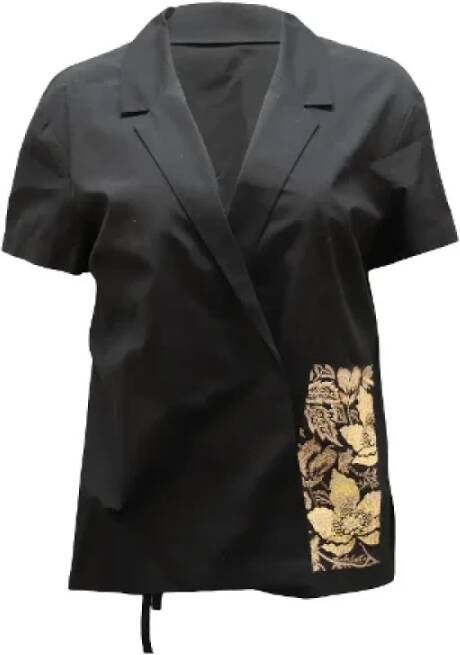 Dries van Noten Pre-owned Cotton tops Zwart Dames