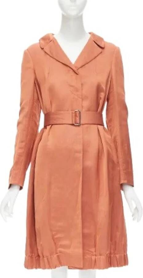 Dries van Noten Pre-owned Pratilled stof bovenkleding Oranje Dames