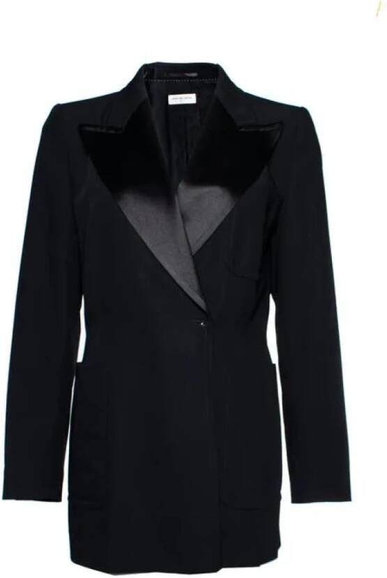 Dries van Noten Pre-owned Pre-eigenaarwoolouterwear Zwart Dames