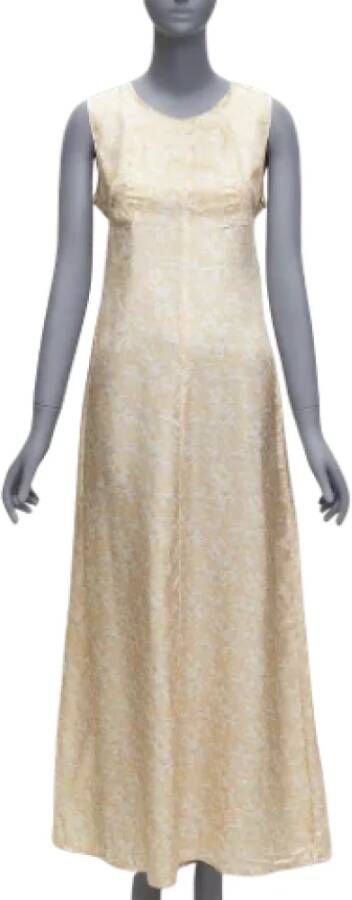 Dries van Noten Pre-owned Silk dresses Beige Dames