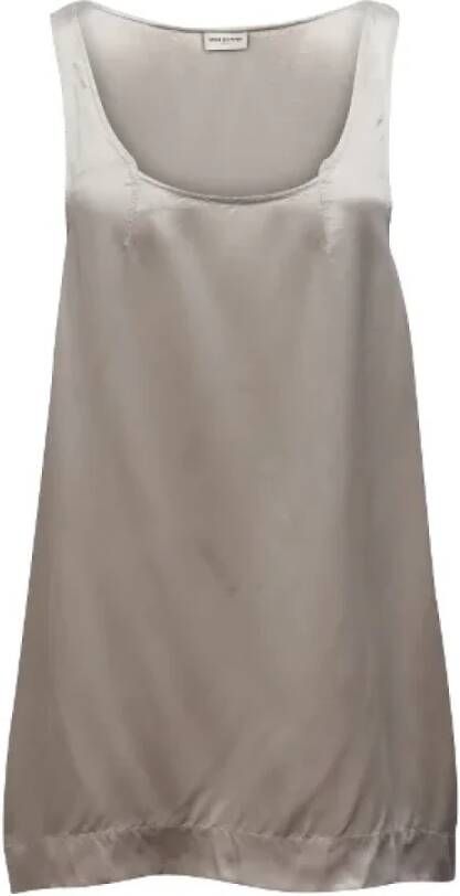 Dries van Noten Pre-owned Silk tops Grijs Dames