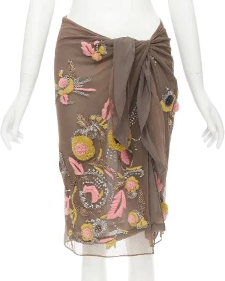 Dries van Noten Pre-owned Voldoende katoenen bodems Bruin Dames