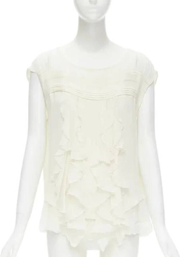 Dries van Noten Pre-owned Voldoende zijden tops Beige Dames