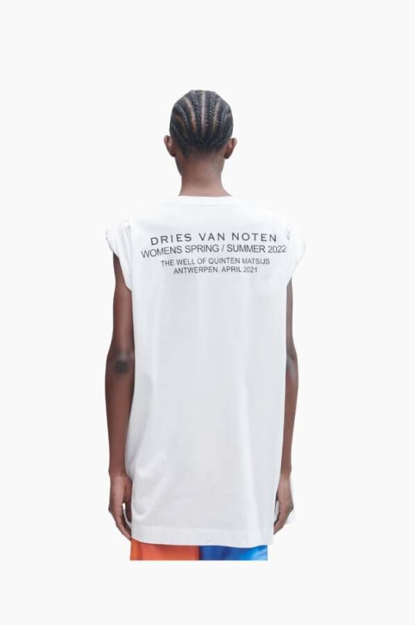 Dries Van Noten Katoenen T-Shirt 100% Katoen White Heren