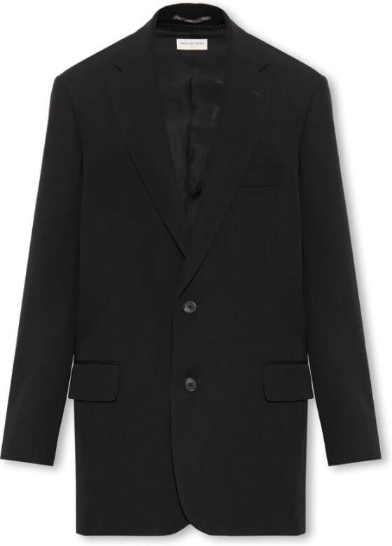 Dries Van Noten Wollen blazer Zwart Heren