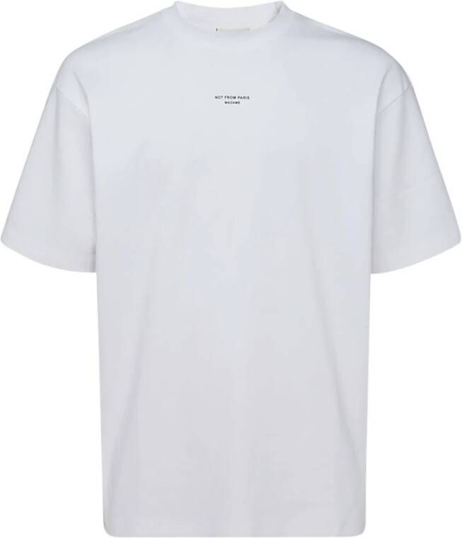 Drole de Monsieur Klassieke Nfpm T-shirts en Polos White Heren