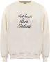 Drole de Monsieur Geborduurde Bloemen Slogan Sweater White Heren - Thumbnail 3