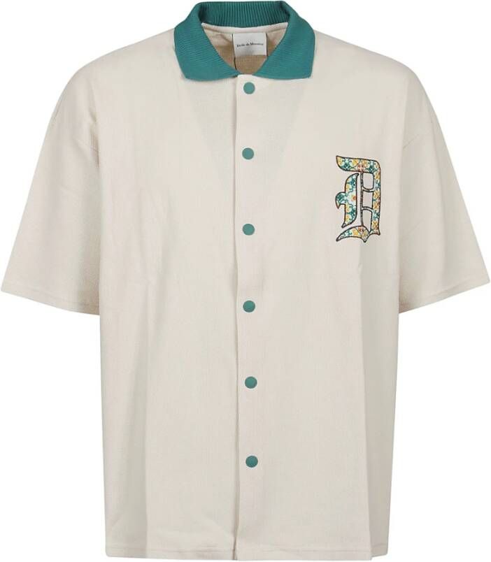 Drole de Monsieur Short Sleeve Shirts Beige Heren