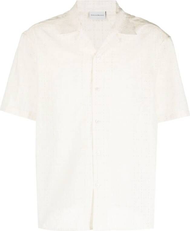 Drole de Monsieur Short Sleeve Shirts Beige Heren