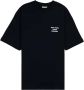 Drole de Monsieur Zwarte Crewneck T-shirt met Contrasterende Print Black Heren - Thumbnail 1