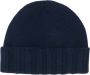 Drumohr Blauwe Gebreide Muts Cuffia Rasata Blue Heren - Thumbnail 1