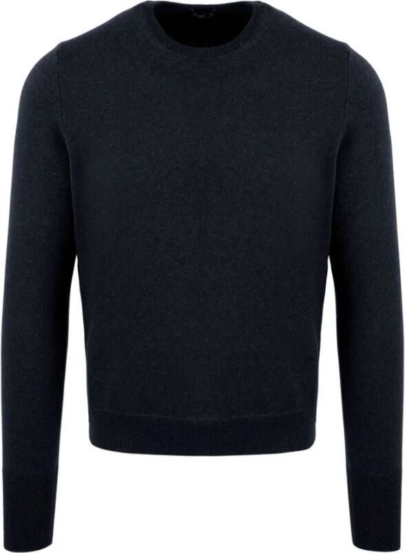 Drumohr Cashmere Crewneck Sweater Zwart Heren