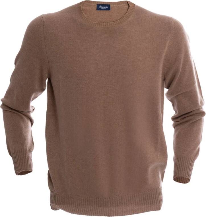 Drumohr Cashmere Sweater Bruin Heren
