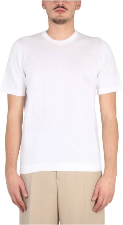 Drumohr Crewneck T-Shirt White Heren