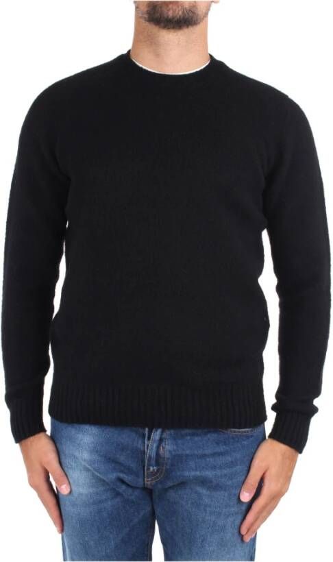 Drumohr D8W103G 690 Sweaters Man Black Zwart Heren
