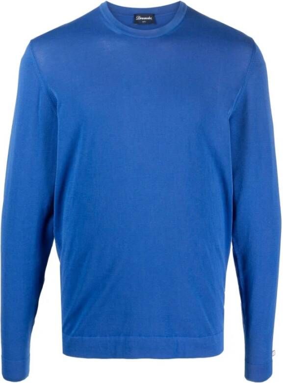 Drumohr Long Sleeve T-Shirt Blauw Heren