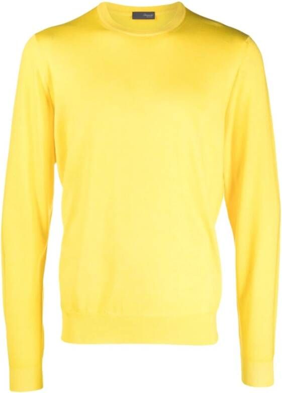 Drumohr Round-neck Knitwear Yellow Heren