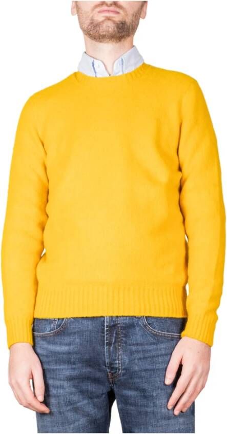 Drumohr Round-neck Knitwear Yellow Heren