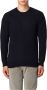 Drumohr Pure lamswollen crew neck sweater Blue Heren - Thumbnail 2