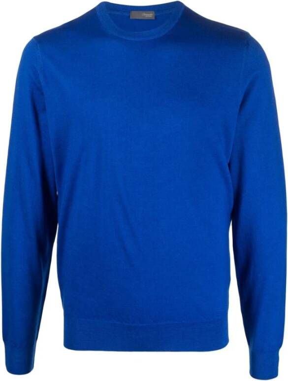 Drumohr Round-Neck Sweater Blauw Heren
