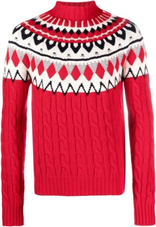 Drumohr Round-Neck Sweater Rood Heren
