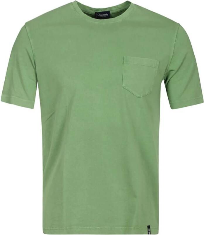 Drumohr T-Shirt Pocket Groen Heren