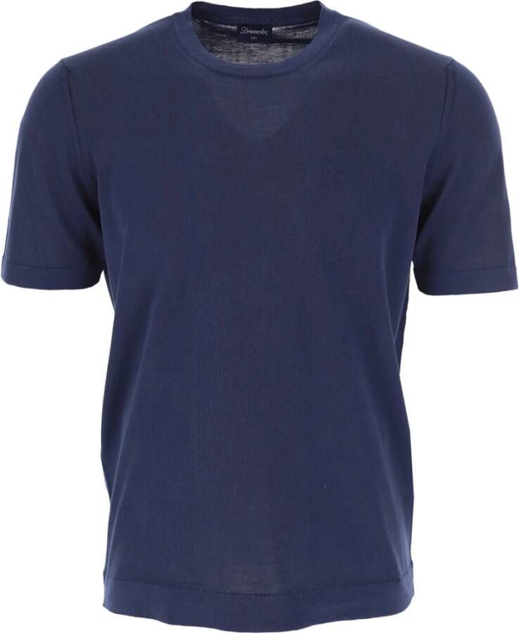 Drumohr Stijlvolle T-shirts voor mannen Blue Heren