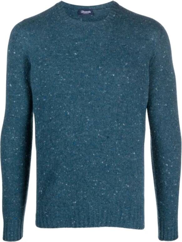 Drumohr Trui met ronde hals Blauw Heren