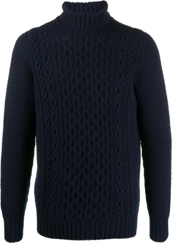 Drumohr Turtle-Neck Sweater Blauw Heren