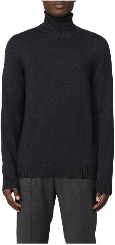 Drumohr Merino Wol Sweaters Black Heren