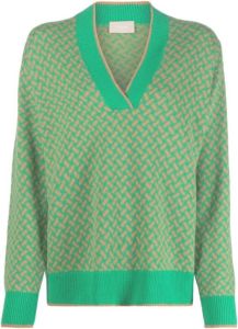 Drumohr V-Neck Sweater Groen Dames