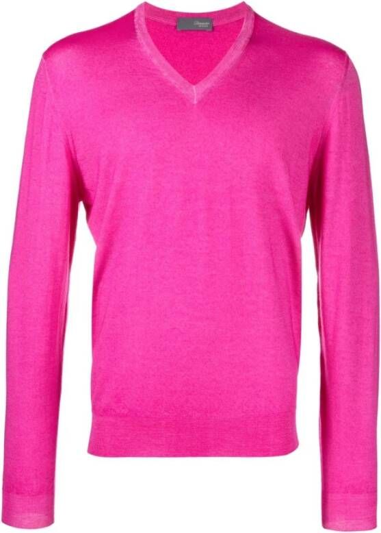 Drumohr V-Neck Sweater Roze Heren