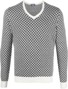 Drumohr V-neck sweater Zwart Heren