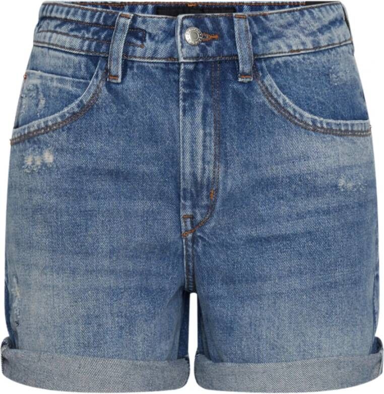 Drykorn Blauwe denim shorts voor dames met trendy touch Blue Dames