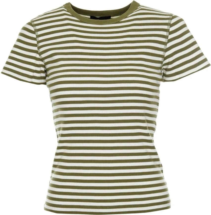 Drykorn Geribbelde Crew Neck T-Shirt Multicolor Dames - Foto 2