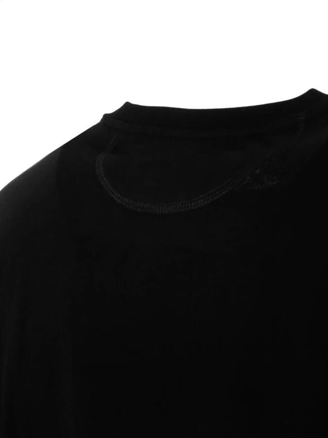 Drykorn Geribbelde Ronde Hals T-Shirt Black Heren