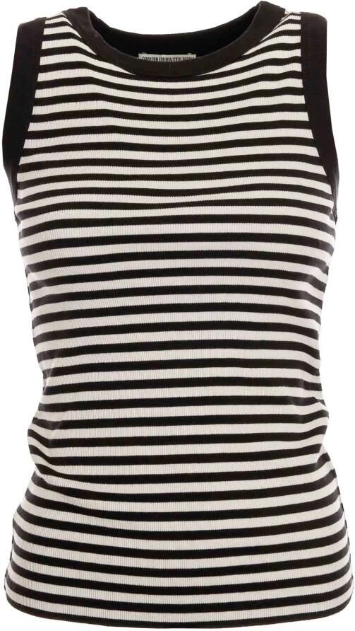 Drykorn Gestreepte Geribbelde Tanktop Black Dames - Foto 3