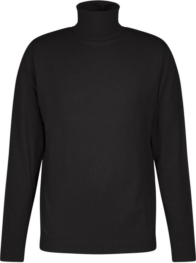 Drykorn Heren coltrui met contrasterende naden Black Heren