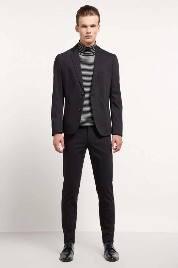 Drykorn Slim fit colbert met 2 knopen met paspelzakken - Foto 6