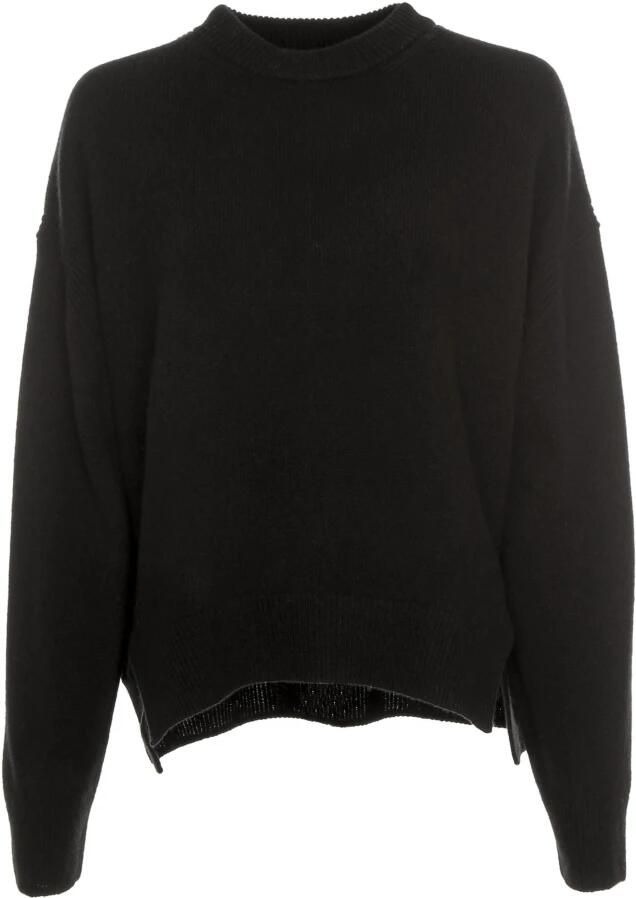 Drykorn Oversized Gebreide Trui Zijdelingse Splitten Black Dames - Foto 3