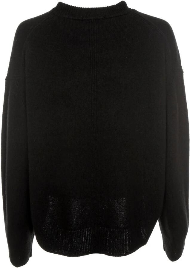 Drykorn Oversized Gebreide Trui Zijdelingse Splitten Black Dames - Foto 2