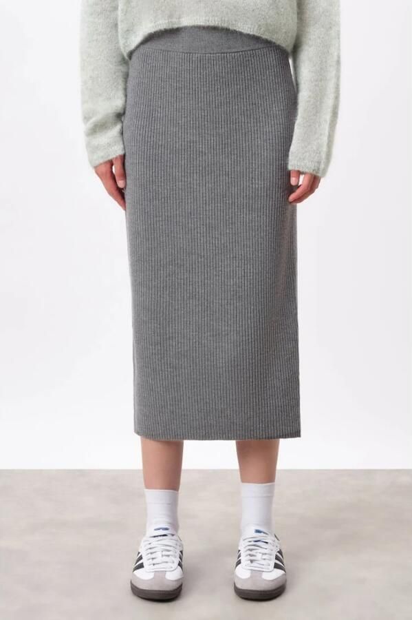 Drykorn Gebreide rok van scheerwol met loopsplit model 'LUDIMI' - Foto 2