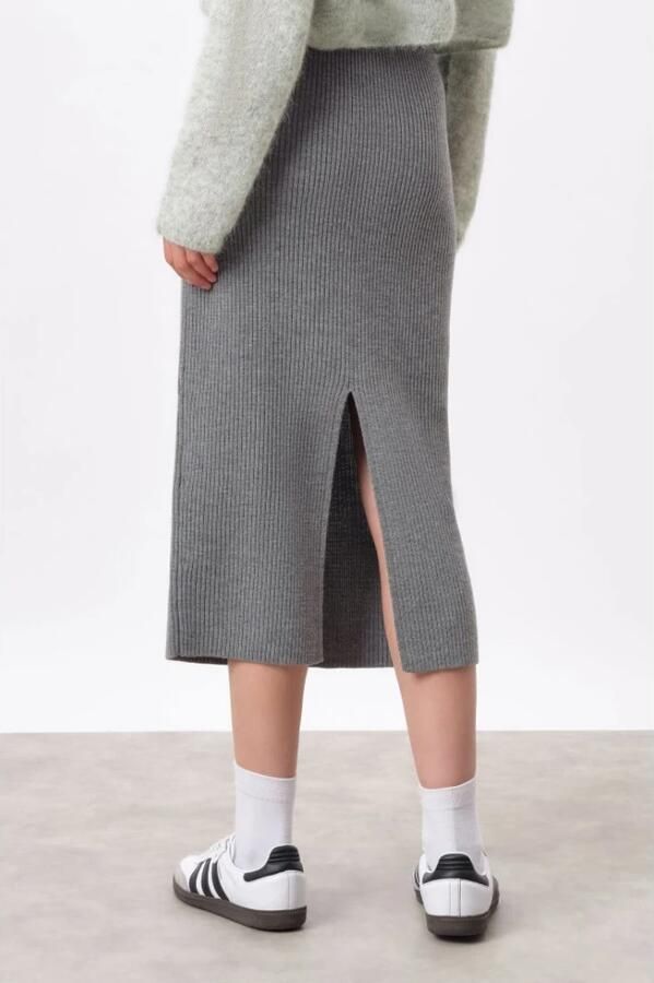 Drykorn Gebreide rok van scheerwol met loopsplit model 'LUDIMI' - Foto 3