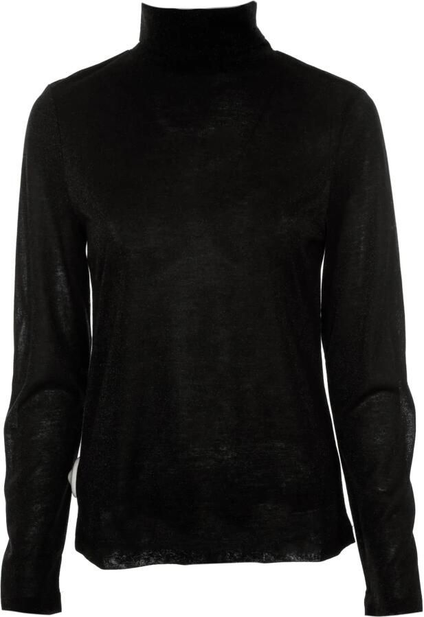 Drykorn Semitransparante Slim Fit Coltrui Longsleeve Black Heren - Foto 5