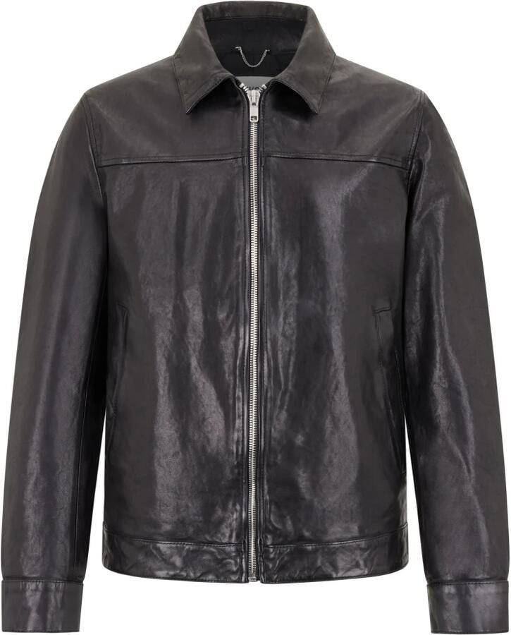 Drykorn Leren jack met strookzakken model 'RIKKA'