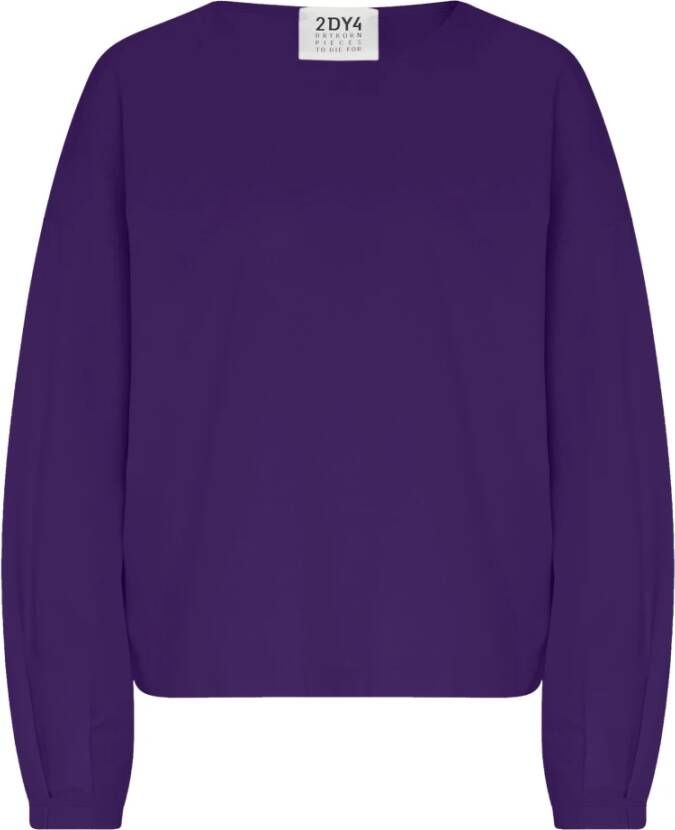 Drykorn Relaxed Fit Lyocell Blend Sweatshirt Purple Dames