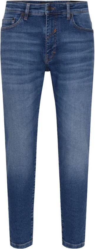 Drykorn 260135 West 888 Slim Fit Wortel Mid Waist Jeans voor Heren Blue Heren