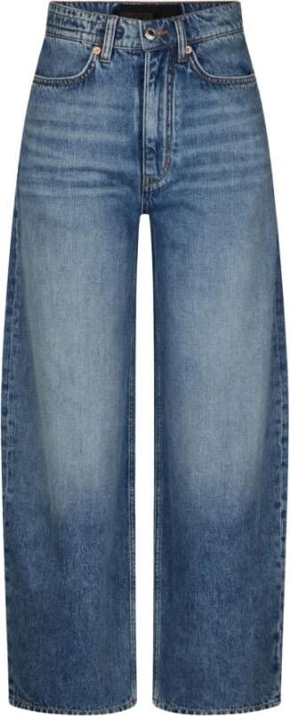 Drykorn Trendy Straight Leg Jeans met Hoge Taille Blue Dames