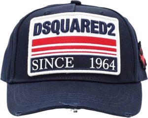 Dsquared2 1964 Logo Patch Baseball Cap Blauw Heren