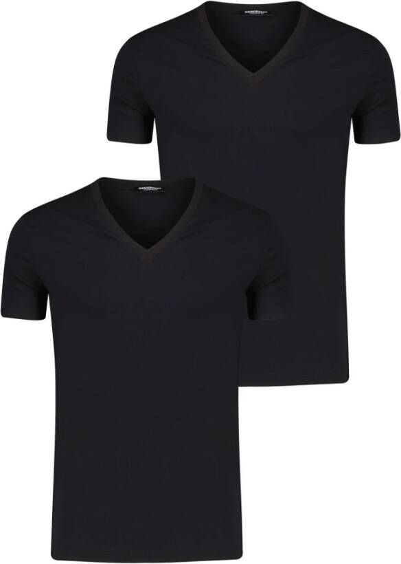 Dsquared2 2-Pack T-Shirt Klassiek Model 100% Katoen Zwart Heren